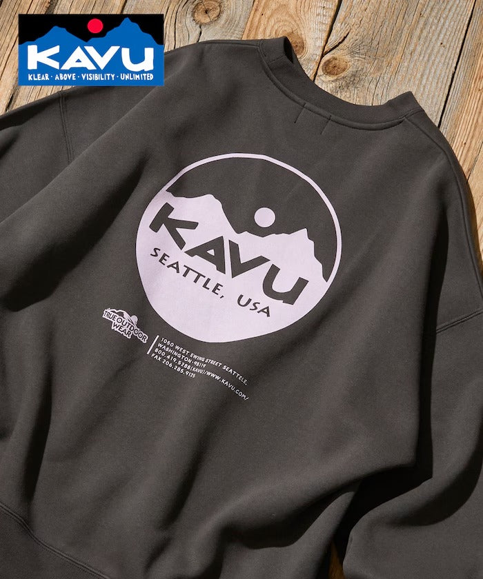 KAVU × FREAK'S STORE / 圓標刷毛 圓領衫（日本聯名限定）