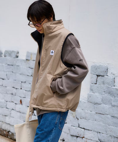 Columbia × FREAK'S STORE／日本聯名限定 雙面穿刷毛 立領背心