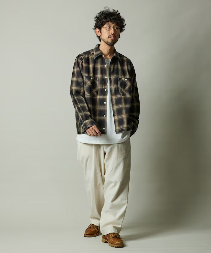 RED KAP × FREAK'S STORE / 別注短版 法蘭絨 長袖工作襯衫