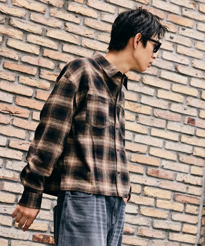 FREAK'S STORE / 限定漸層格紋短版襯衫