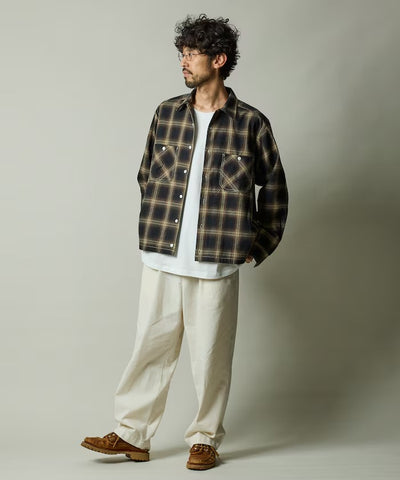 RED KAP × FREAK'S STORE / 別注短版 法蘭絨 長袖工作襯衫