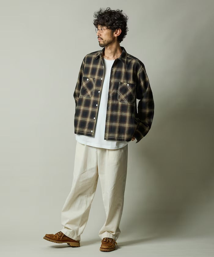 RED KAP × FREAK'S STORE / 別注短版 法蘭絨 長袖工作襯衫