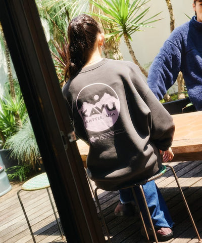 KAVU × FREAK'S STORE / 圓標刷毛 圓領衫（日本聯名限定）