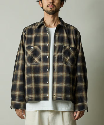 RED KAP × FREAK'S STORE / 別注短版 法蘭絨 長袖工作襯衫