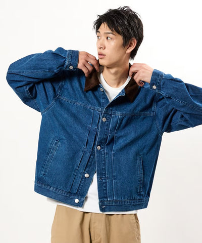 FREAK'S STORE / 限定異材質領 牛仔外套