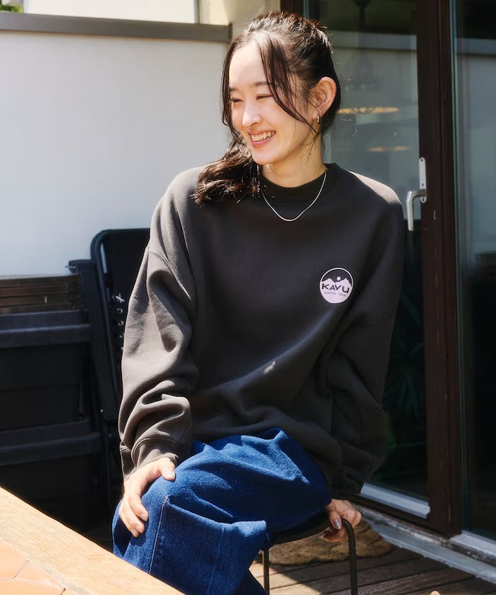 KAVU × FREAK'S STORE / 圓標刷毛 圓領衫（日本聯名限定）