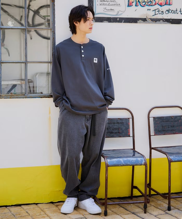 Columbia×FREAK'S STORE／亨利領 長袖T恤（日本聯名限定）