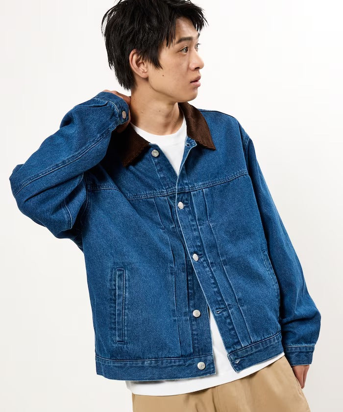 FREAK'S STORE / 限定異材質領 牛仔外套