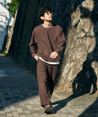 FREAK'S STORE／可收納長袖旅行套裝 附收納包 Fabric by SOLOTEX(R)