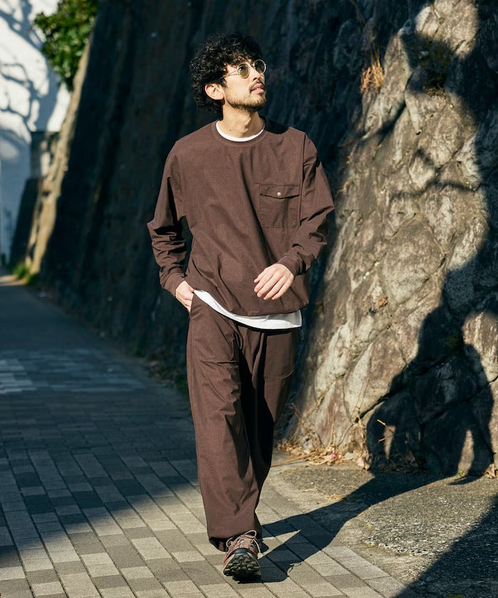 FREAK'S STORE／可收納長袖旅行套裝 附收納包 Fabric by SOLOTEX(R)