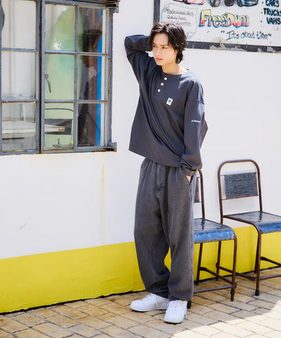 Columbia×FREAK'S STORE／亨利領 長袖T恤（日本聯名限定）