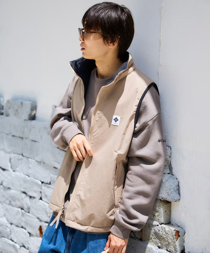 Columbia × FREAK'S STORE／日本聯名限定 雙面穿刷毛 立領背心