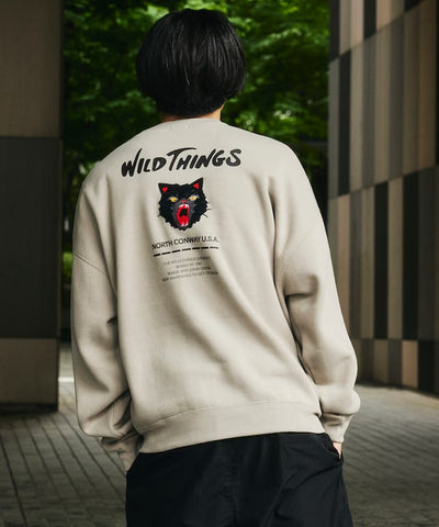 WILD THINGS×FREAK'S STORE / 貓咪圖騰圓領衫（日本聯名限定）