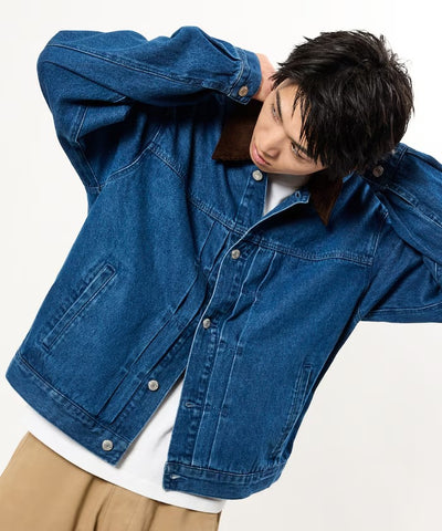 FREAK'S STORE / 限定異材質領 牛仔外套