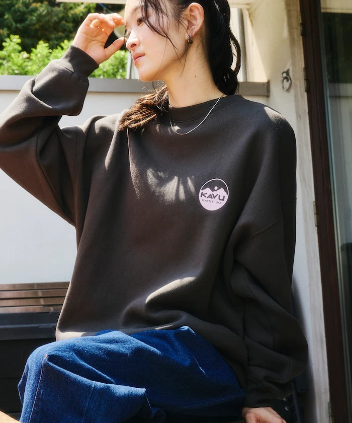 KAVU × FREAK'S STORE / 圓標刷毛 圓領衫（日本聯名限定）