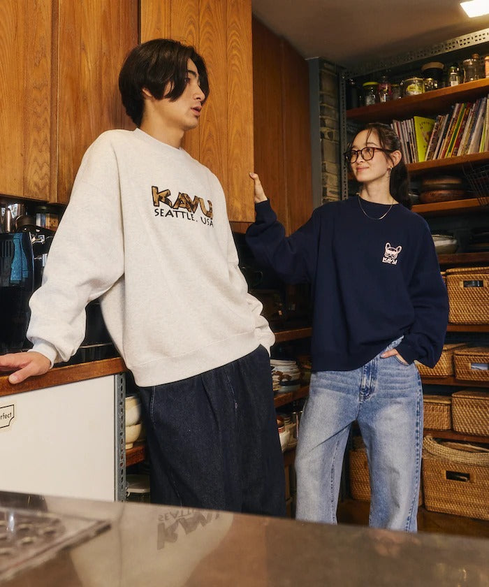 KAVU × FREAK'S STORE / 動物刺繡 圓領衫（日本聯名限定）