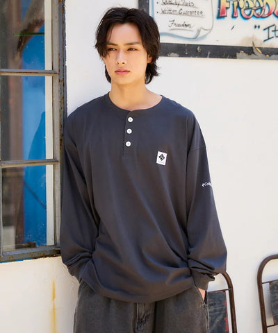 Columbia×FREAK'S STORE／亨利領 長袖T恤（日本聯名限定）