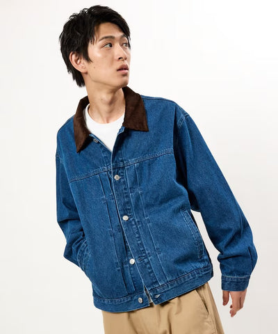 FREAK'S STORE / 限定異材質領 牛仔外套