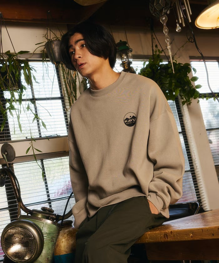 KAVU × FREAK'S STORE / 圓標刷毛 圓領衫（日本聯名限定）