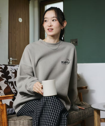 KAVU × FREAK'S STORE / 漢堡貓刺繡 圓領衫（日本聯名限定）