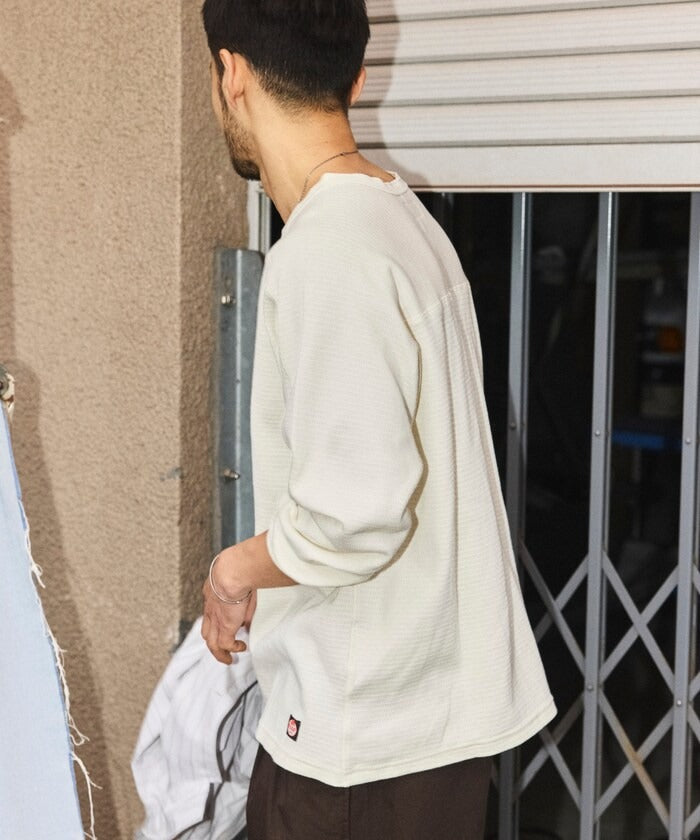 RED KAP × FREAK'S STORE / 日本聯名限定 亨利領 華夫格 長袖T恤