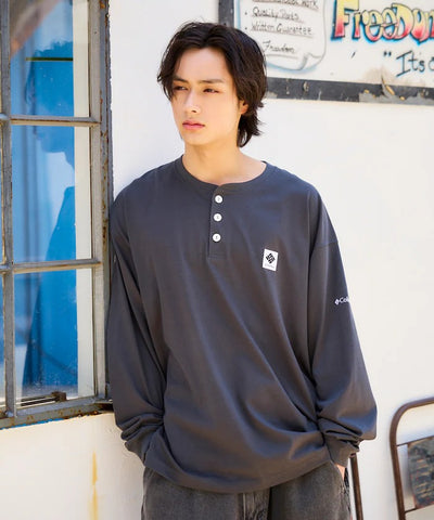 Columbia×FREAK'S STORE／亨利領 長袖T恤（日本聯名限定）