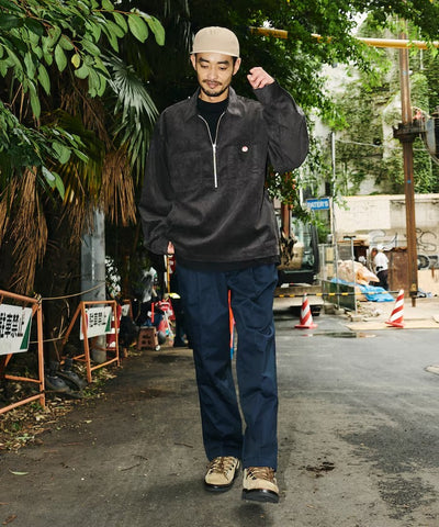 RED KAP × FREAK'S STORE／日本聯名限定 燈芯絨 半拉鏈 套頭長袖襯衫