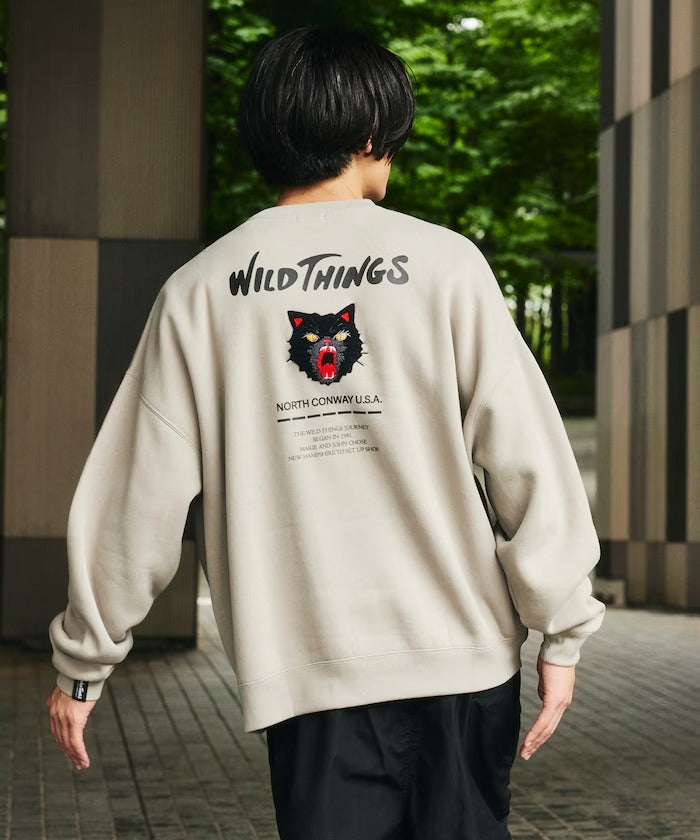 WILD THINGS×FREAK'S STORE / 貓咪圖騰圓領衫（日本聯名限定）