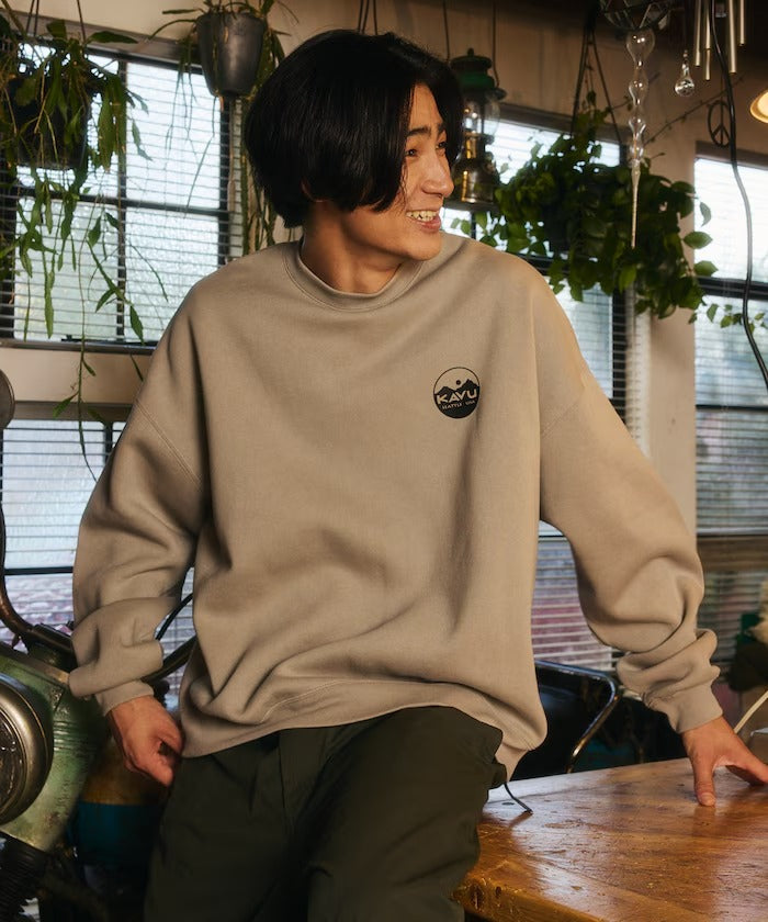 KAVU × FREAK'S STORE / 圓標刷毛 圓領衫（日本聯名限定）