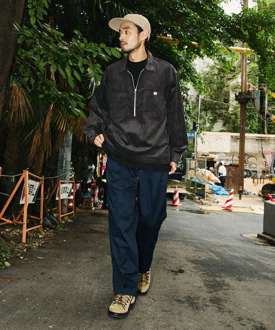 RED KAP × FREAK'S STORE／日本聯名限定 燈芯絨 半拉鏈 套頭長袖襯衫