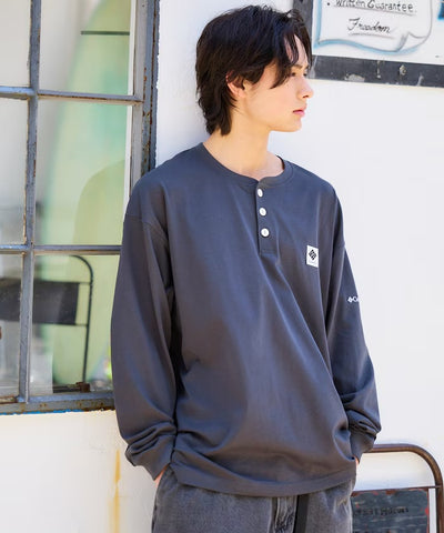 Columbia×FREAK'S STORE／亨利領 長袖T恤（日本聯名限定）
