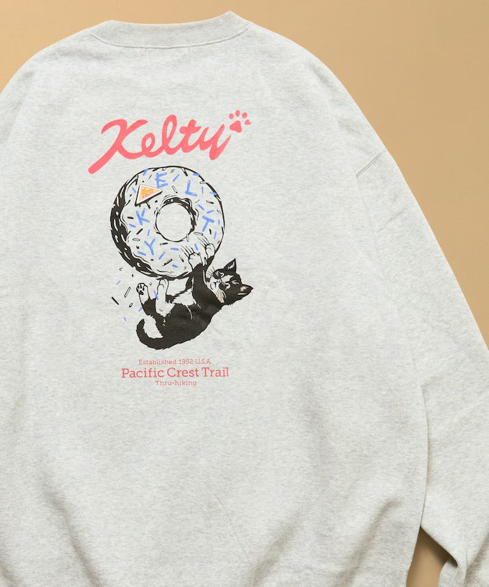 KELTY × FREAK'S STORE / 甜甜圈黑貓印花 圓領衫（日本聯名限定）