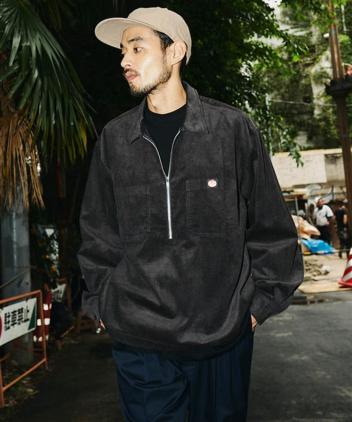 RED KAP × FREAK'S STORE／日本聯名限定 燈芯絨 半拉鏈 套頭長袖襯衫