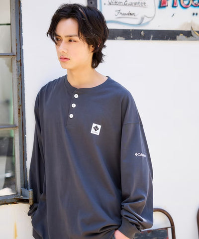 Columbia×FREAK'S STORE／亨利領 長袖T恤（日本聯名限定）