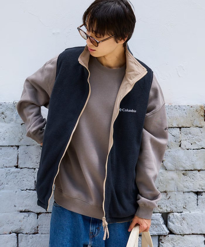 Columbia × FREAK'S STORE／日本聯名限定 雙面穿刷毛 立領背心