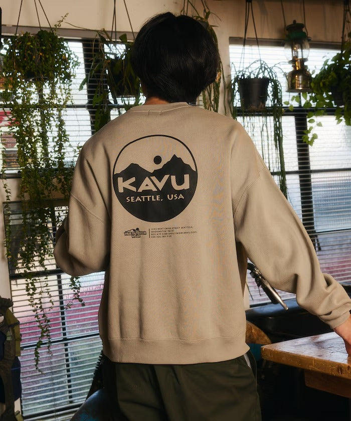 KAVU × FREAK'S STORE / 圓標刷毛 圓領衫（日本聯名限定）