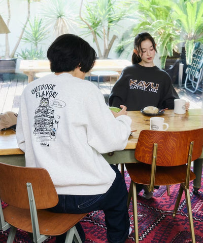 KAVU × FREAK'S STORE / 漢堡貓刺繡 圓領衫（日本聯名限定）