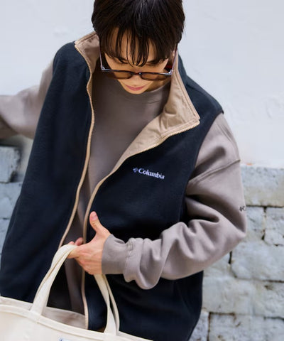 Columbia × FREAK'S STORE／日本聯名限定 雙面穿刷毛 立領背心