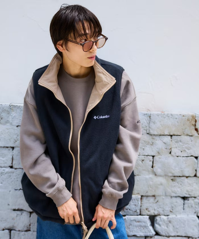 Columbia × FREAK'S STORE／日本聯名限定 雙面穿刷毛 立領背心