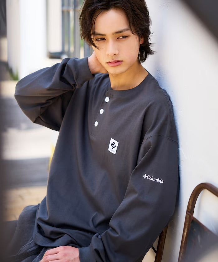 Columbia×FREAK'S STORE／亨利領 長袖T恤（日本聯名限定）