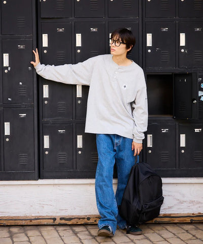 Columbia×FREAK'S STORE／亨利領 長袖T恤（日本聯名限定）