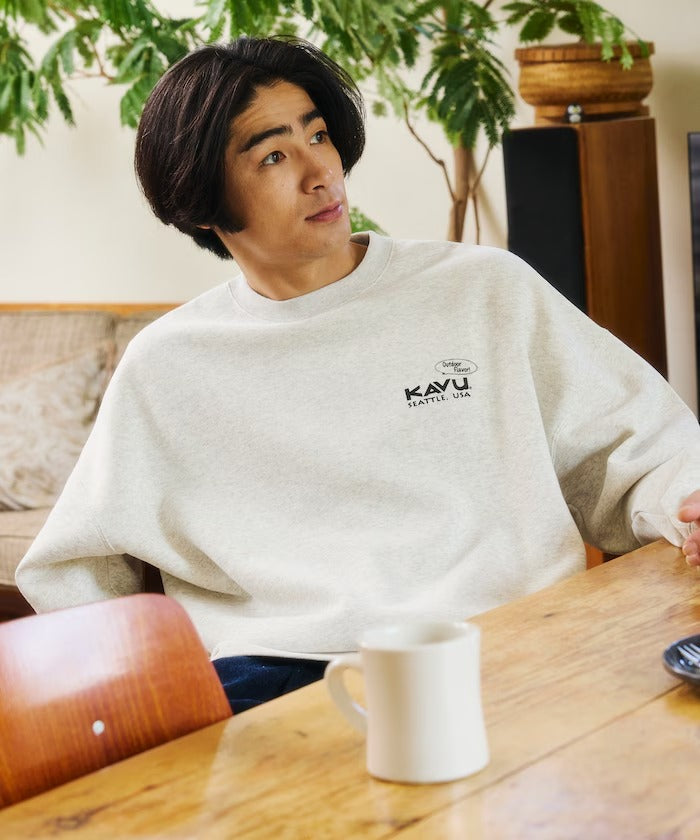 KAVU × FREAK'S STORE / 漢堡貓刺繡 圓領衫（日本聯名限定）