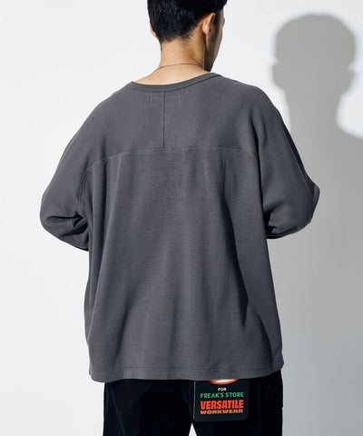 RED KAP × FREAK'S STORE / 日本聯名限定 亨利領 華夫格 長袖T恤