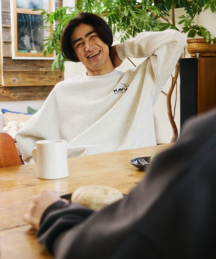 KAVU × FREAK'S STORE / 漢堡貓刺繡 圓領衫（日本聯名限定）