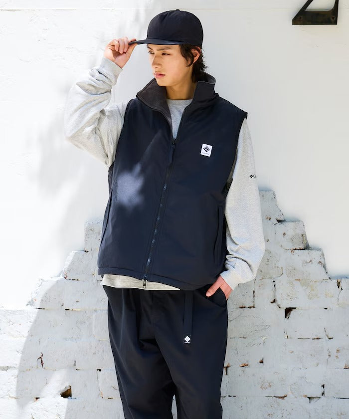 Columbia × FREAK'S STORE／日本聯名限定 雙面穿刷毛 立領背心