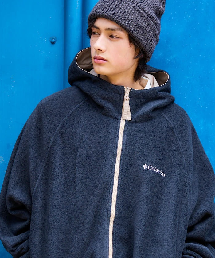 Columbia × FREAK'S STORE／日本聯名限定 雙面穿刷毛連帽外套