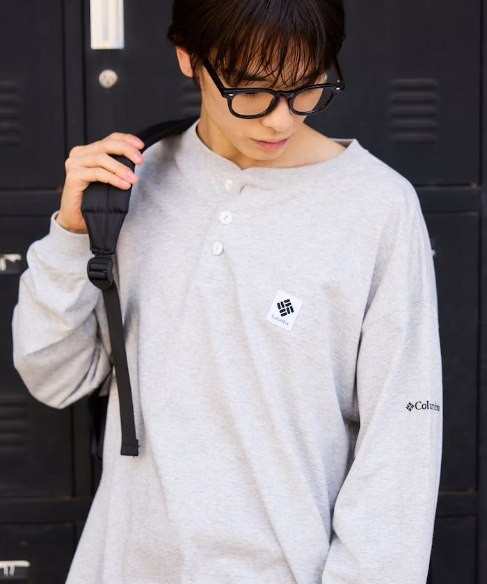 Columbia×FREAK'S STORE／亨利領 長袖T恤（日本聯名限定）