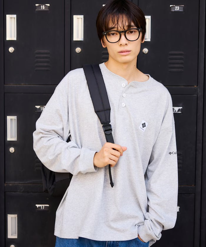 Columbia×FREAK'S STORE／亨利領 長袖T恤（日本聯名限定）