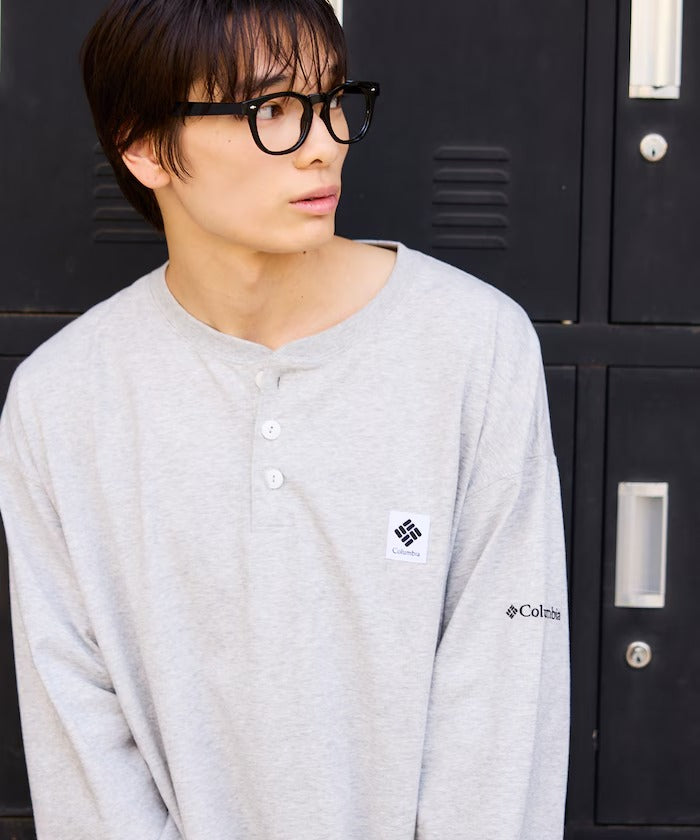 Columbia×FREAK'S STORE／亨利領 長袖T恤（日本聯名限定）
