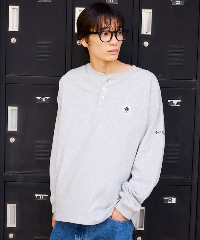 Columbia×FREAK'S STORE／亨利領 長袖T恤（日本聯名限定）